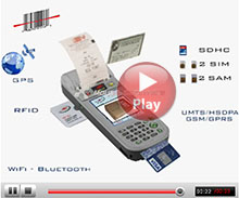 FDA600-POS terminale portatile PDA per pagamenti Bancomat e carte di credito, con fotocamera, lettore di codici a barre, RFID, firma biometrica 